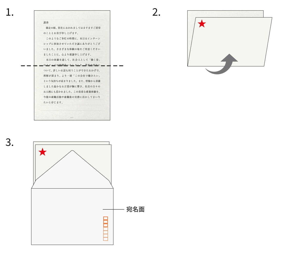 手紙（便箋）の折り方、封筒への入れ方| 手紙の書き方