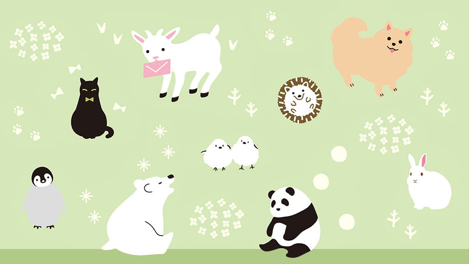 （４）ふわふわシールがかわいい「動物レター」