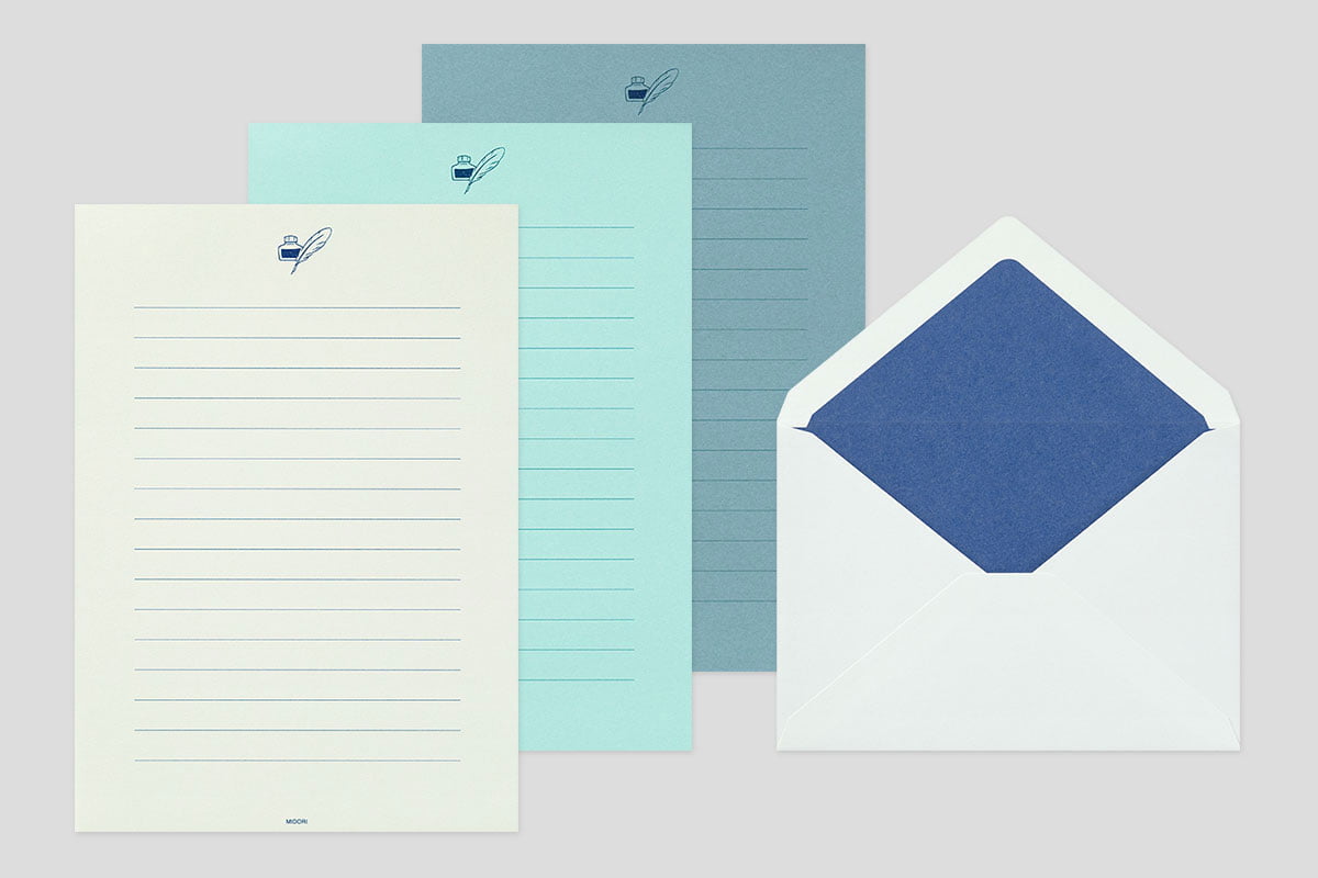 便箋＜A5＞ 色を贈る手紙　青