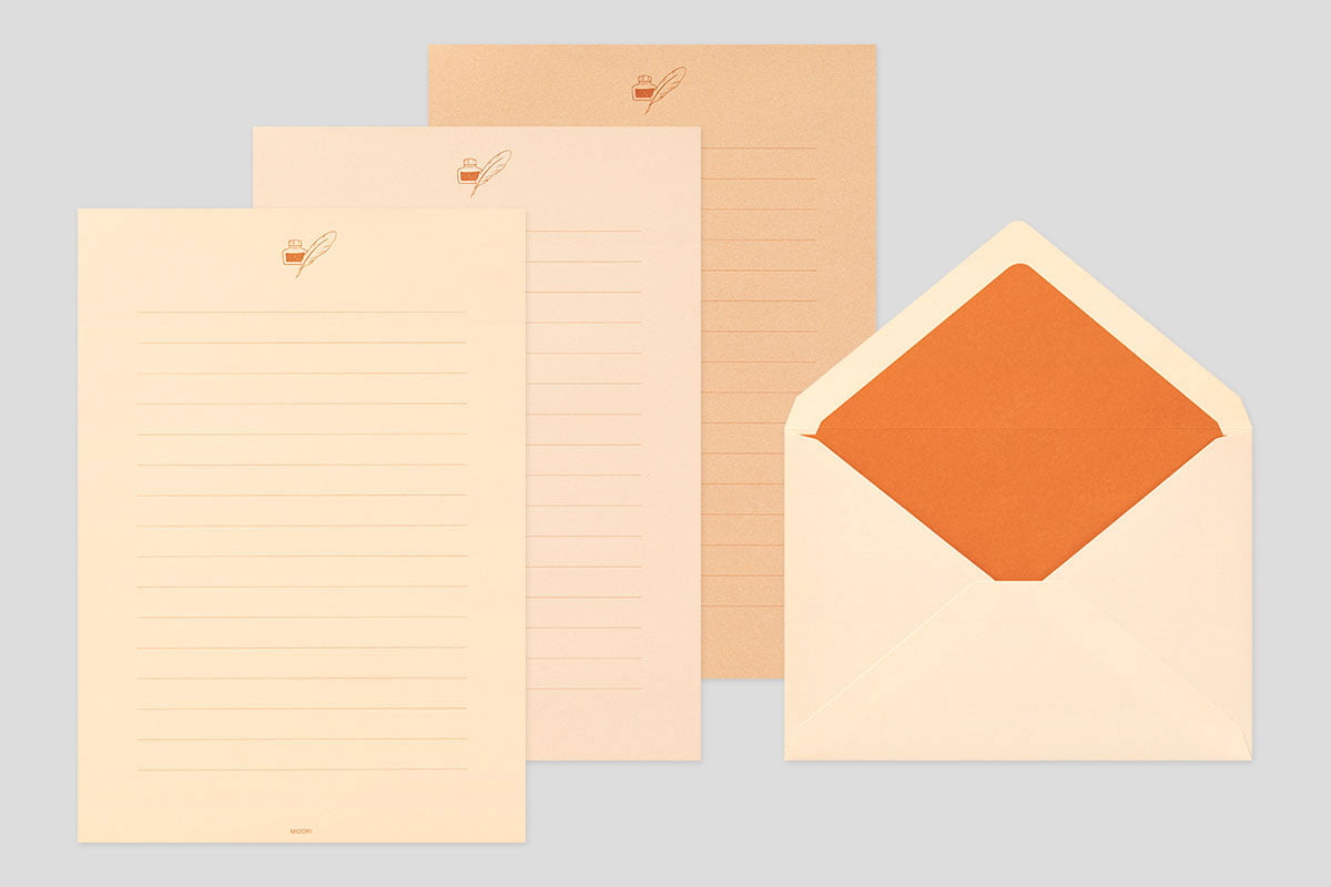 便箋＜A5＞ 色を贈る手紙　茶