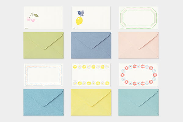 ミドリ 活版印刷のミニカードセット ミドリ 活版印刷のミニカードセット