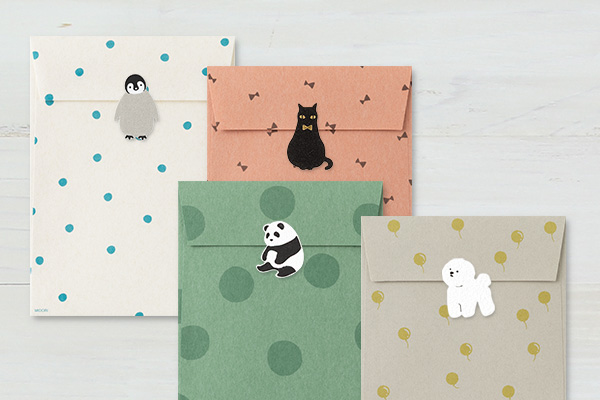 ふわふわシールがかわいい「動物レター」